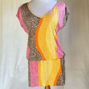 Trina Turk Dress Women’s 6 Multicolor Animal Print
